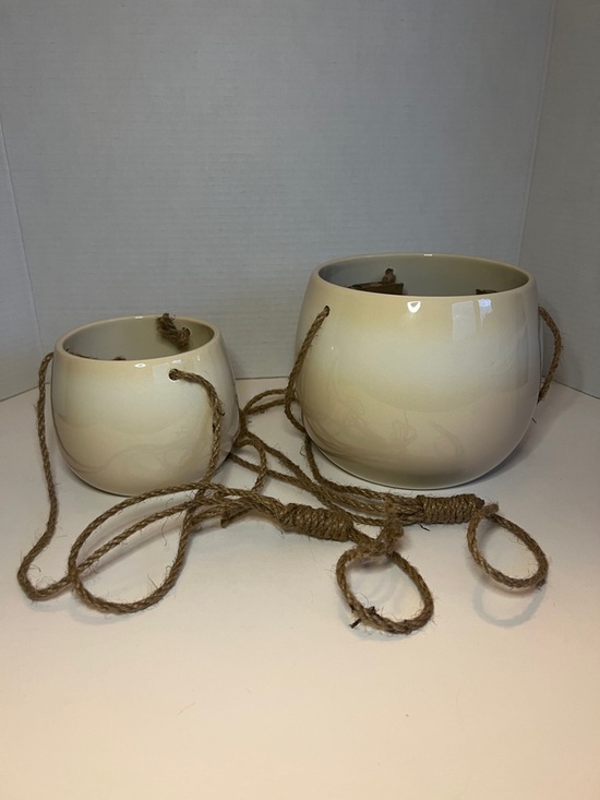 Belavi Other - 2-Pack Ceramic Hanging Planters NIB